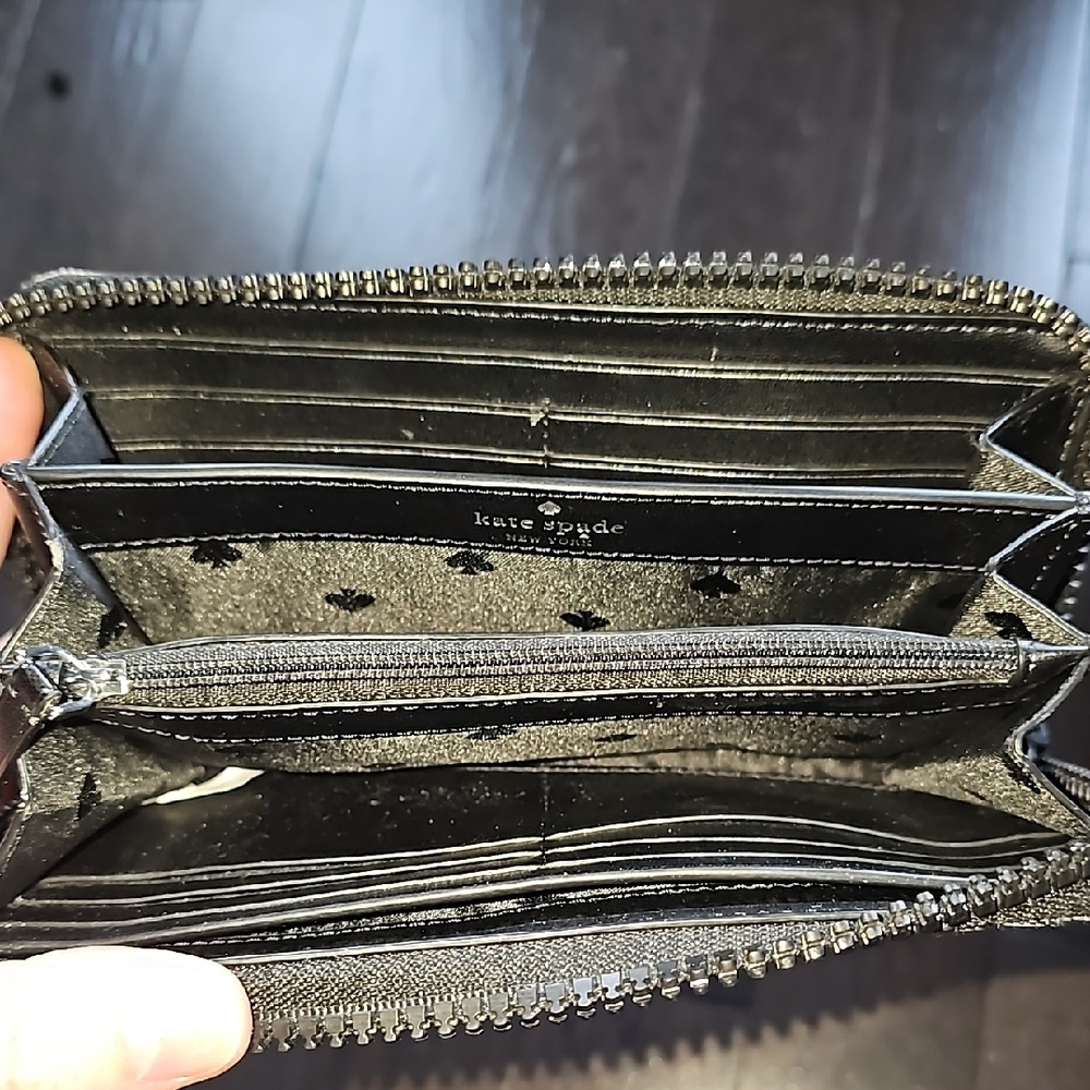 kate spade Floral Wallet in Blue, White and Black - Picture 5 of 5